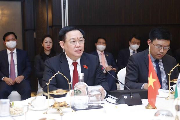 Chủ tịch Quốc hội Vương Đình Huệ phát biểu. (Ảnh: Doãn Tấn/TTXVN).