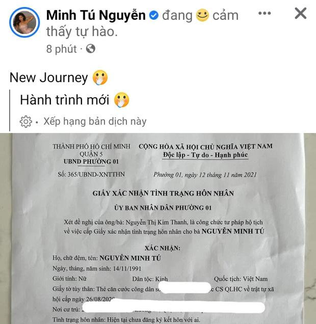 Minh Tú úp mở chia sẻ chặng đường mới khiến dân mạng bất ngờ, nhiều người đoán về câu chuyện cô sắp kết hôn. Minh Tú úp mở chia sẻ chặng đường mới khiến dân mạng bất ngờ, nhiều người đoán về câu chuyện cô sắp kết hôn.