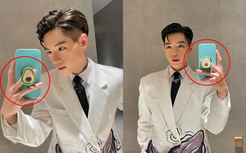 Cụ thể, dưới bình luận, các fan zoom kĩ bức ảnh và nhận ra chiếc điện thoại không hề có camera.