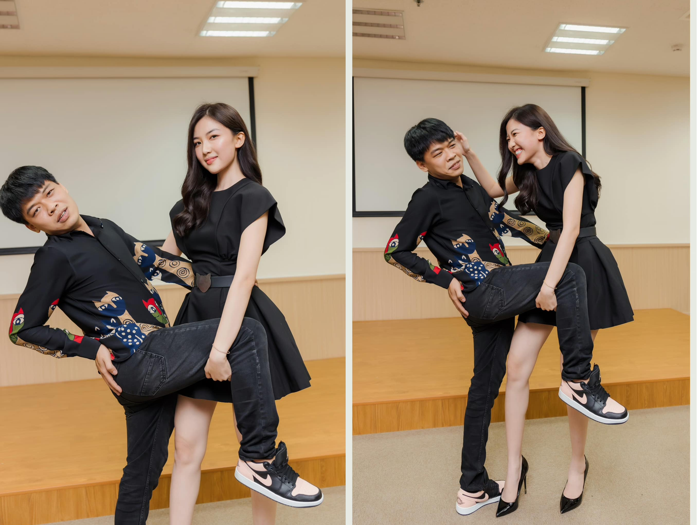 Từ phía Lương Thanh, nữ diễn viên nghẹn ngào dành lời cảm ơn tới đoàn phim và khán giả: &quot;Xin chào những người bạn của 11 tháng 5 ngày... Cảm ơn cả nhà rất nhiều vì đã xem 11 tháng 5 ngày! Cảm ơn tất cả các bạn đã đồng hành cùng nhau trong một thời gian dài... cảm ơn chúng tớ đã làm việc thật chăm chỉ...&quot;.