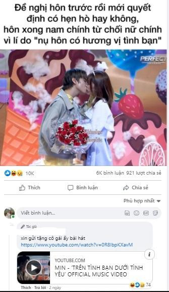 Phản ứng từ cư dân mạng trước tình huống bất ngờ của cặp đôi trong show hẹn hò.