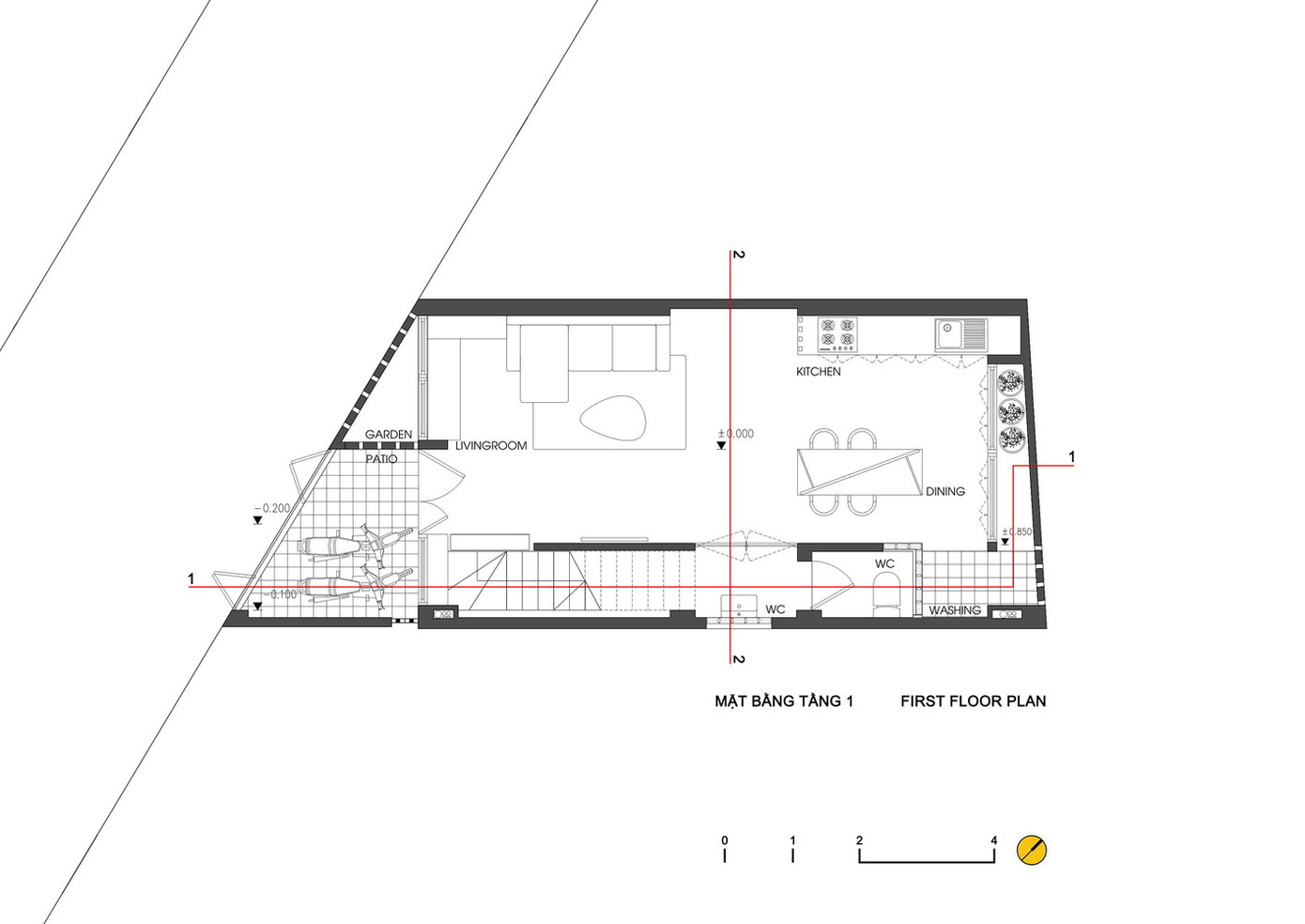 Các kiến trúc sư đã xem xét rất nhiều giải pháp được thiết kế và cuối cùng họ chọn một khái niệm rất thiết thực và tối giản.