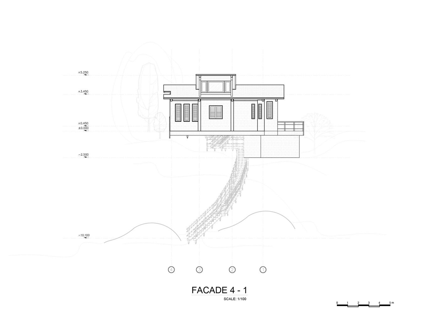 Bản vẽ thiết kế của ngôi nhà.