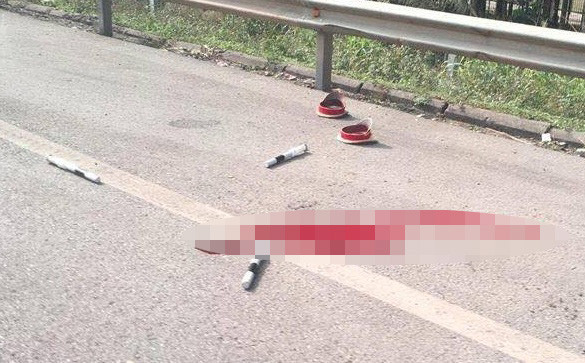 Thiếu tá CSGT bị xe máy “kẹp 3” đâm trúng trên cao tốc đã tử vong ảnh 1