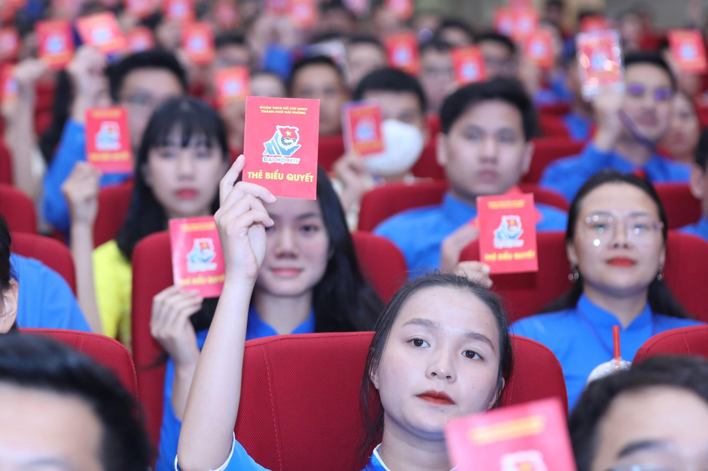 Đại hội đại biểu Đoàn TNCS Hồ Chí Minh TP Hải Phòng lần thứ XIV, nhiệm kỳ 2022 – 2027. Ảnh: Như Ý Đại hội đại biểu Đoàn TNCS Hồ Chí Minh TP Hải Phòng lần thứ XIV, nhiệm kỳ 2022 – 2027. Ảnh: Như Ý