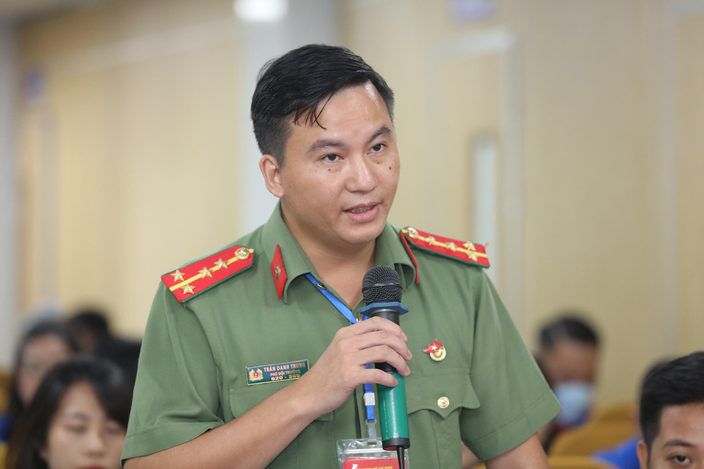 Anh Trần Danh Trung - Bí thư Đoàn Công an TP. Hải Phòng. Ảnh: Như Ý