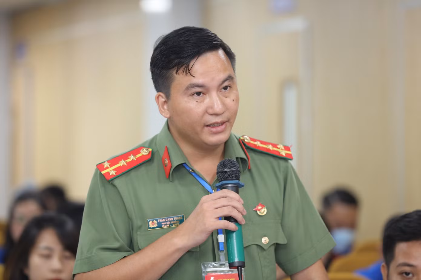 Anh Trần Danh Trung - Bí thư Đoàn Công an TP. Hải Phòng. Ảnh: Như Ý