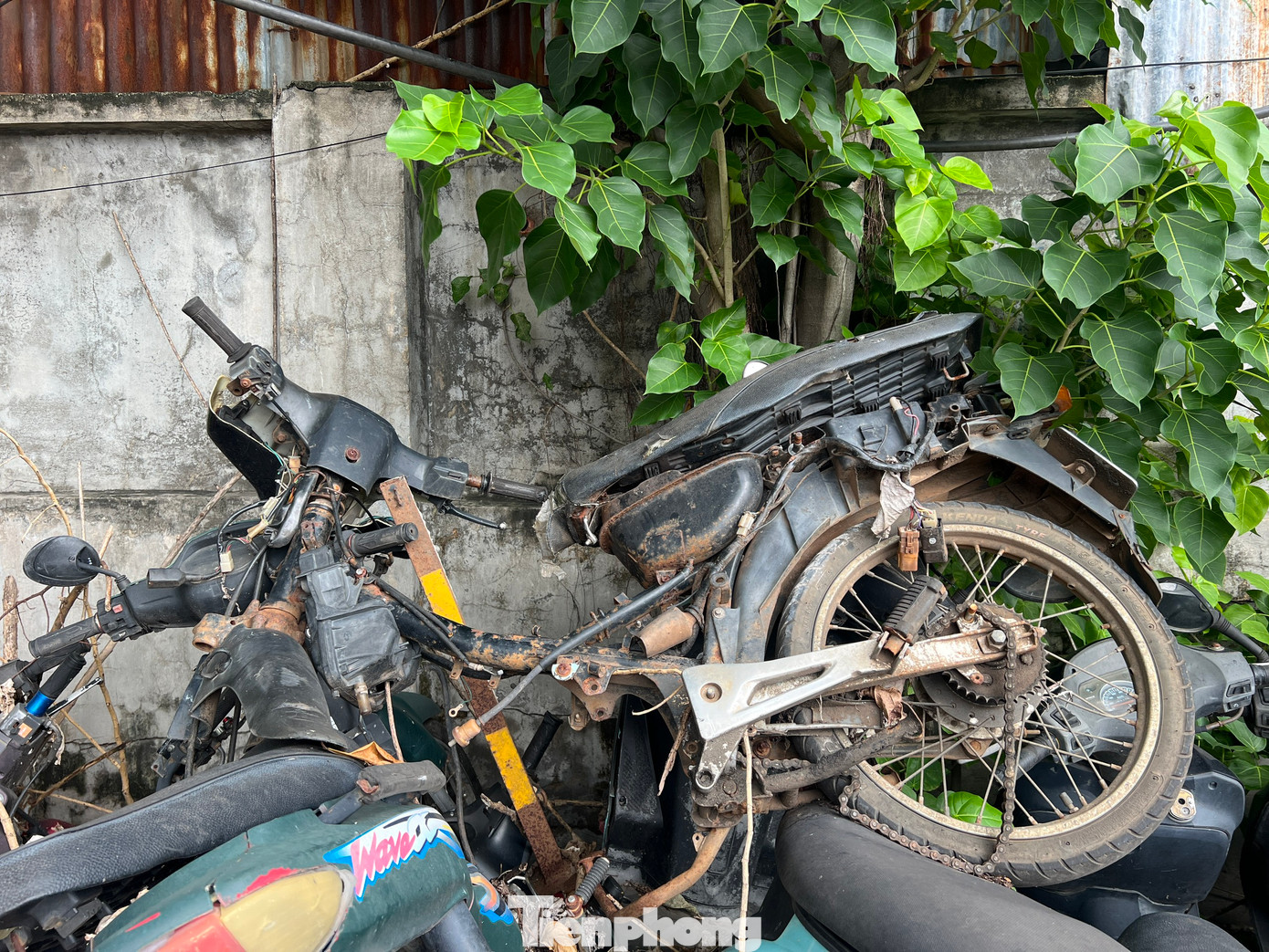 Nhiều xe bị hư hỏng nặng theo thời gian.