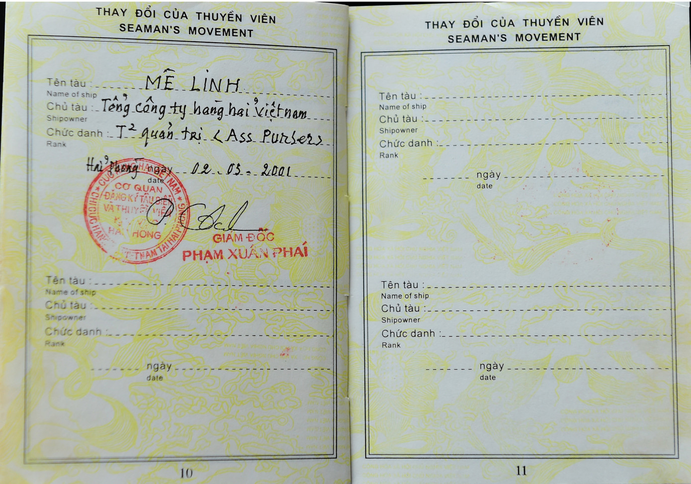 Tấm hộ chiếu thuyền viên ngày ấy giờ vẫn được lưu giữ