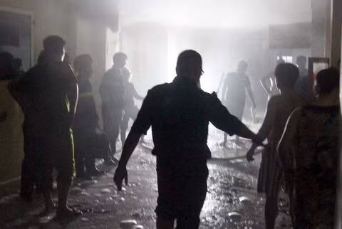 Hiện trường nơi xảy ra cháy.Ảnh: Vietnamnet Hiện trường nơi xảy ra cháy