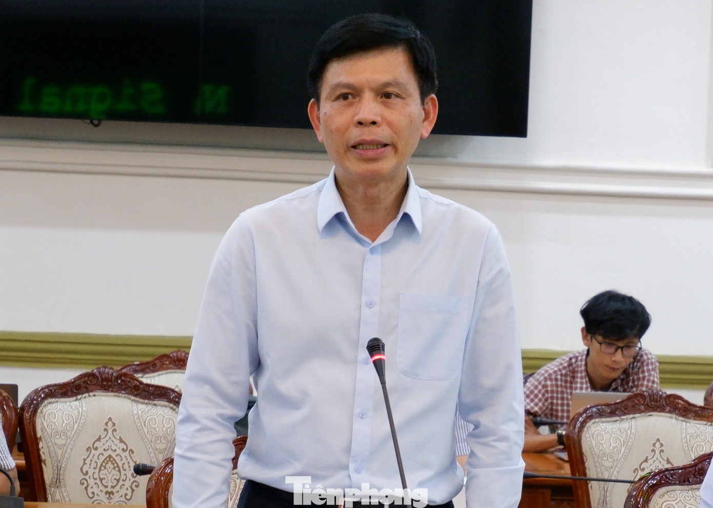 Thứ trưởng Bộ GTVT Lê Anh Tuấn phát biểu tại buổi làm việc.