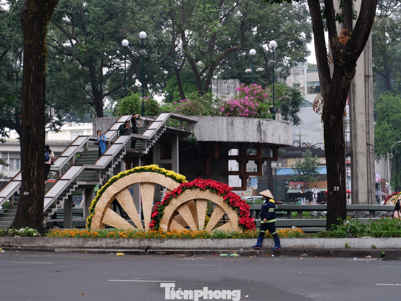 Khu vực Hồ Con Rùa (quận 3) vào sáng 5/1.