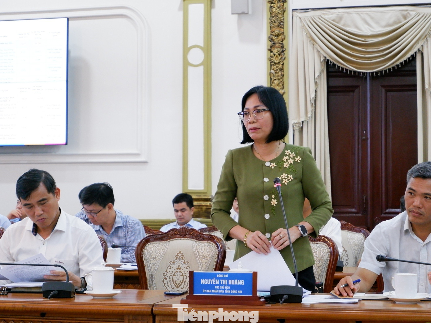 Bà Nguyễn Thị Hoàng - Phó Chủ tịch UBND tỉnh Đồng Nai - phát biểu tại buổi làm việc.