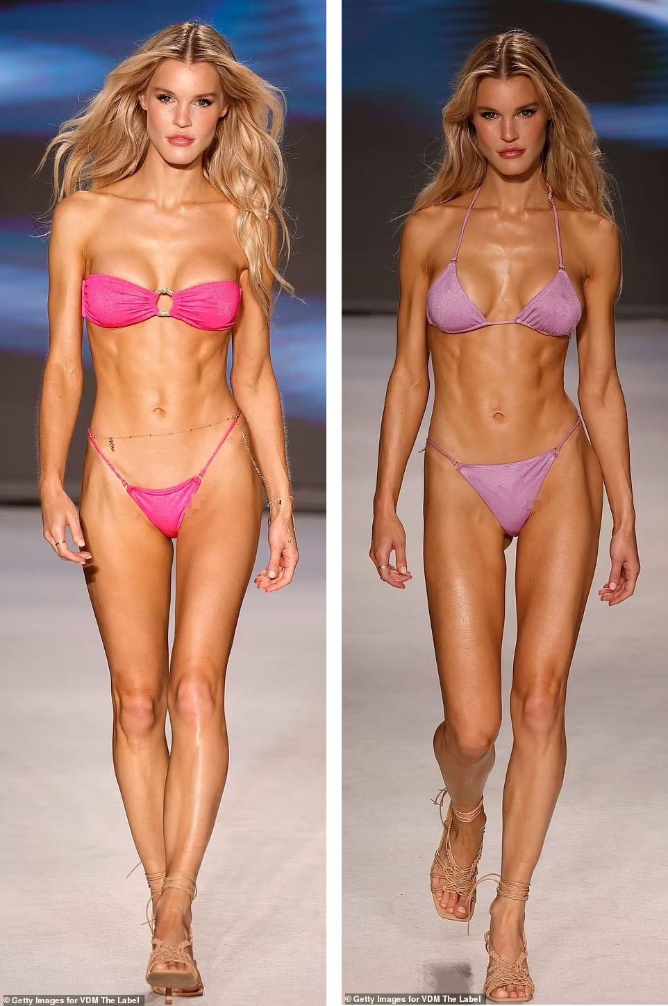 &quot;Chân dài&quot; Victoria&apos;s Secret xuất hiện rạng ngời, quyến rũ trong loạt đồ bơi hai mảnh bé xíu màu sắc khác nhau.