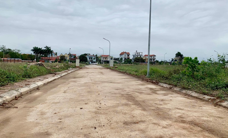 Một khu đất đấu giá ở huyện Phúc Thọ