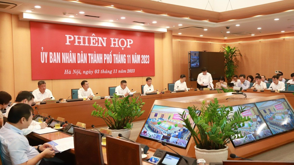 Phiên họp tháng 11/2023 của UBND TP. Hà Nội