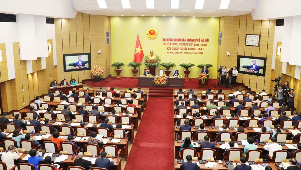 Một kỳ họp của HĐND TP. Hà Nội Một kỳ họp của HĐND TP. Hà Nội
