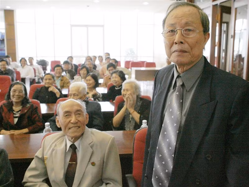 Nhà báo Mai Cát trong ngày kỷ niệm Báo Tiền Phong. Ảnh: Hồng Vĩnh.