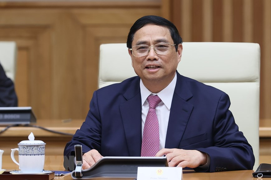 Thủ tướng Phạm Minh Chính phát biểu. (Ảnh: Dương Giang/TTXVN) Thủ tướng Phạm Minh Chính phát biểu. (Ảnh: Dương Giang/TTXVN)