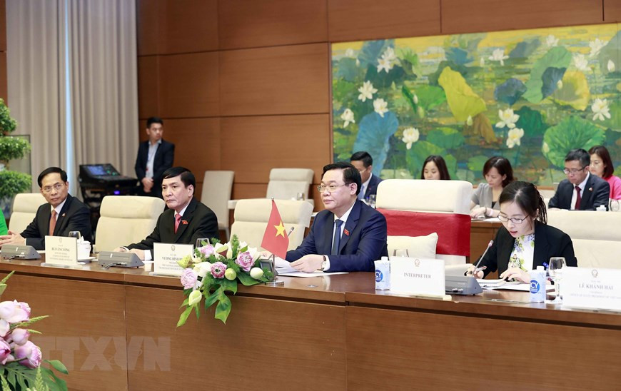 Chủ tịch Quốc hội Vương Đình Huệ phát biểu. (Ảnh: Doãn Tấn/TTXVN) Chủ tịch Quốc hội Vương Đình Huệ phát biểu. (Ảnh: Doãn Tấn/TTXVN)