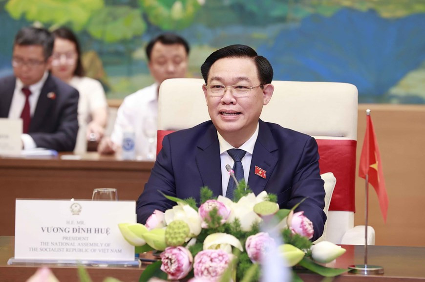 Chủ tịch Quốc hội Vương Đình Huệ phát biểu. (Ảnh: Doãn Tấn/TTXVN) Chủ tịch Quốc hội Vương Đình Huệ phát biểu. (Ảnh: Doãn Tấn/TTXVN)