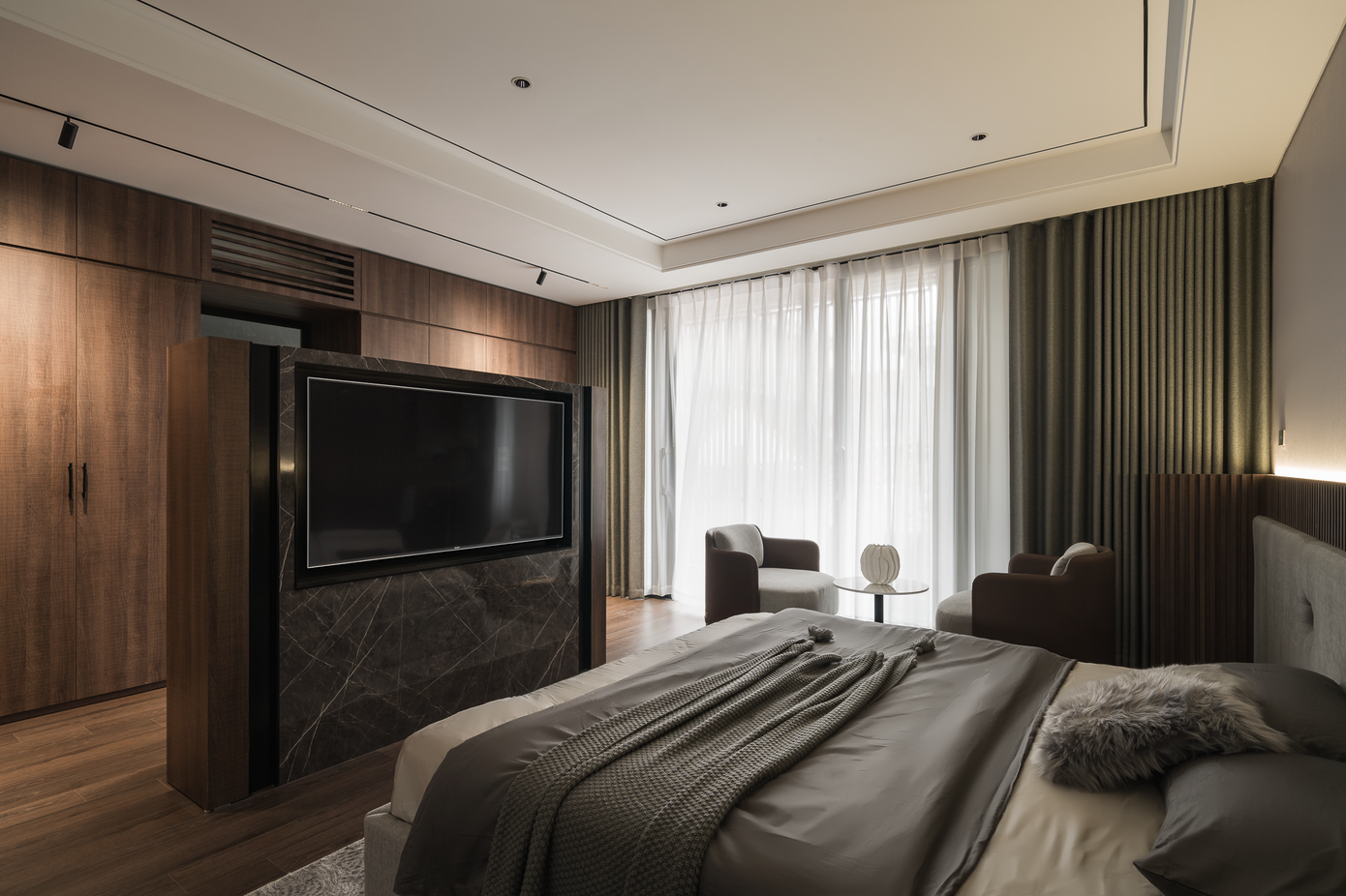 Không gian phòng ngủ rộng rãi.