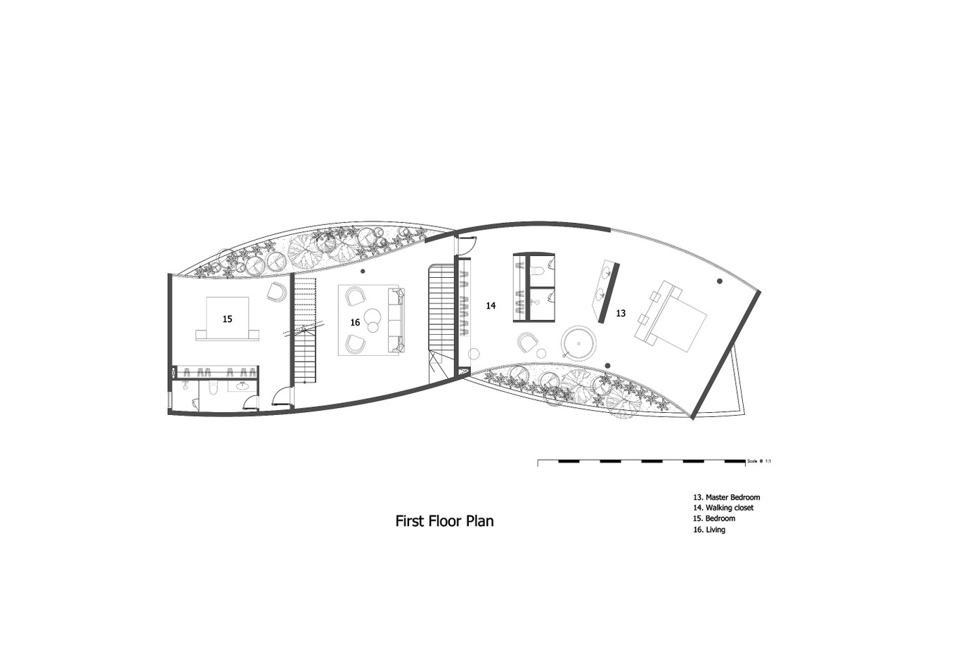 Mặt bằng tầng 2. Mặt bằng tầng 2.