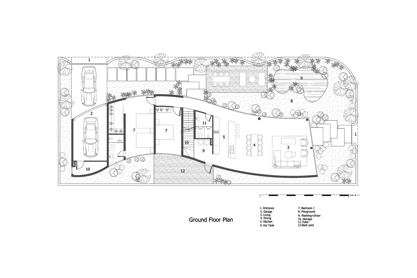 Mặt bằng tầng 1 ngôi nhà. Mặt bằng tầng 1 ngôi nhà.