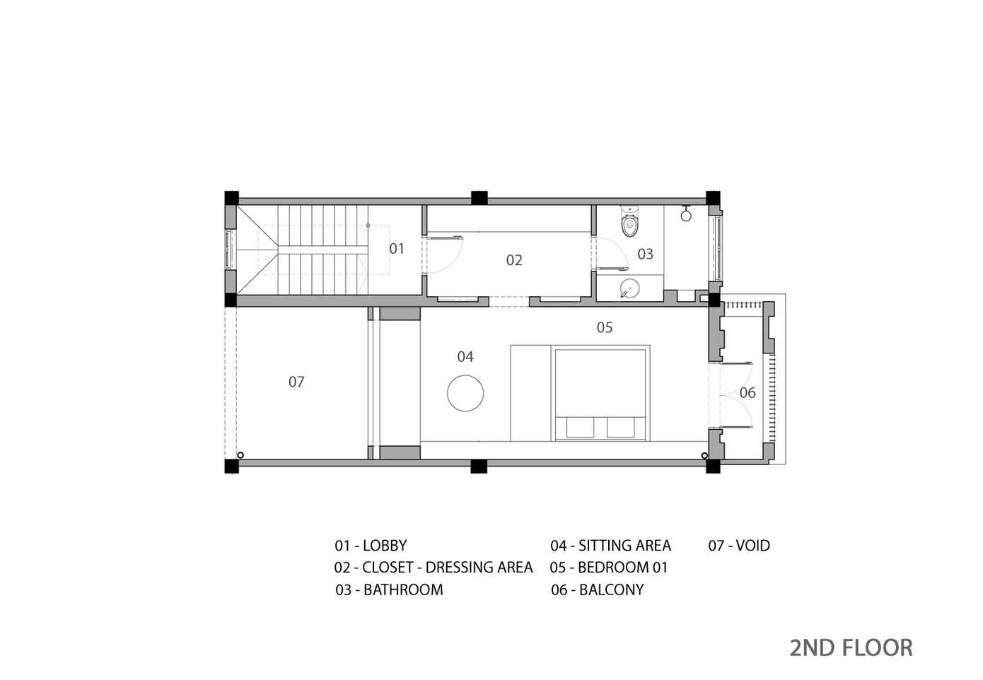 Mặt bằng tầng 2 ngôi nhà. Mặt bằng tầng 2 ngôi nhà.