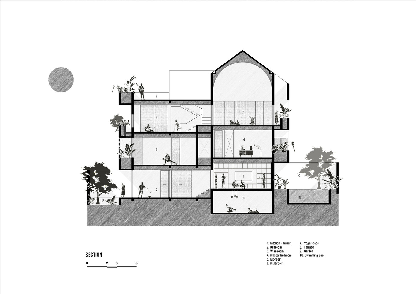 Cấu trúc mới của căn nhà gắn kết và liền mạch.