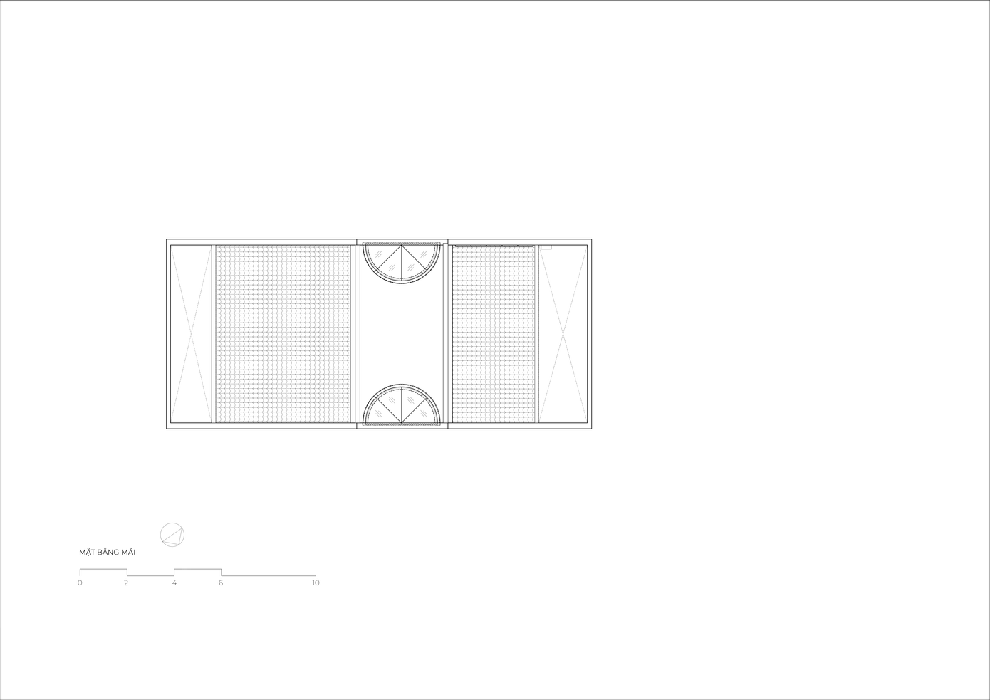 Mặt bằng mái ngôi nhà.