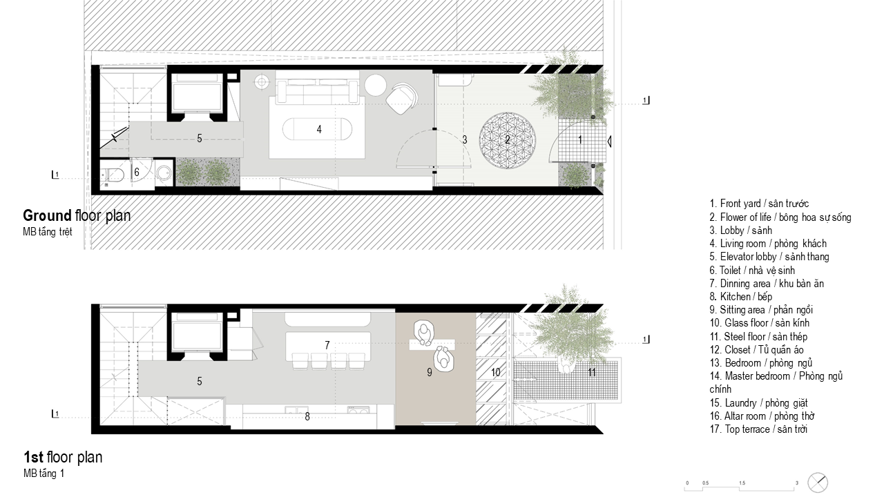 Mặt bằng tầng trệt và tầng 1 ngôi nhà. Mặt bằng tầng trệt và tầng 1 ngôi nhà.