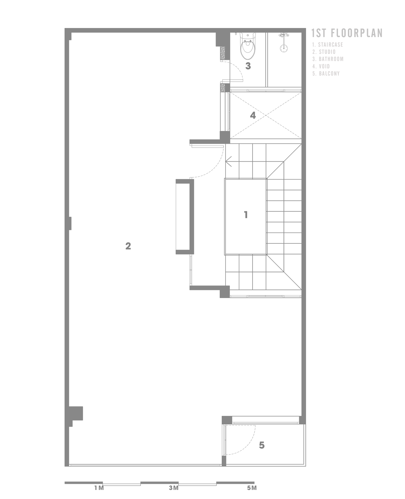 Mặt bằng tầng 1 ngôi nhà.
