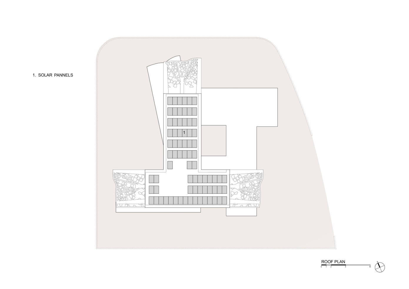 Mặt bằng tầng mái căn biệt thự.