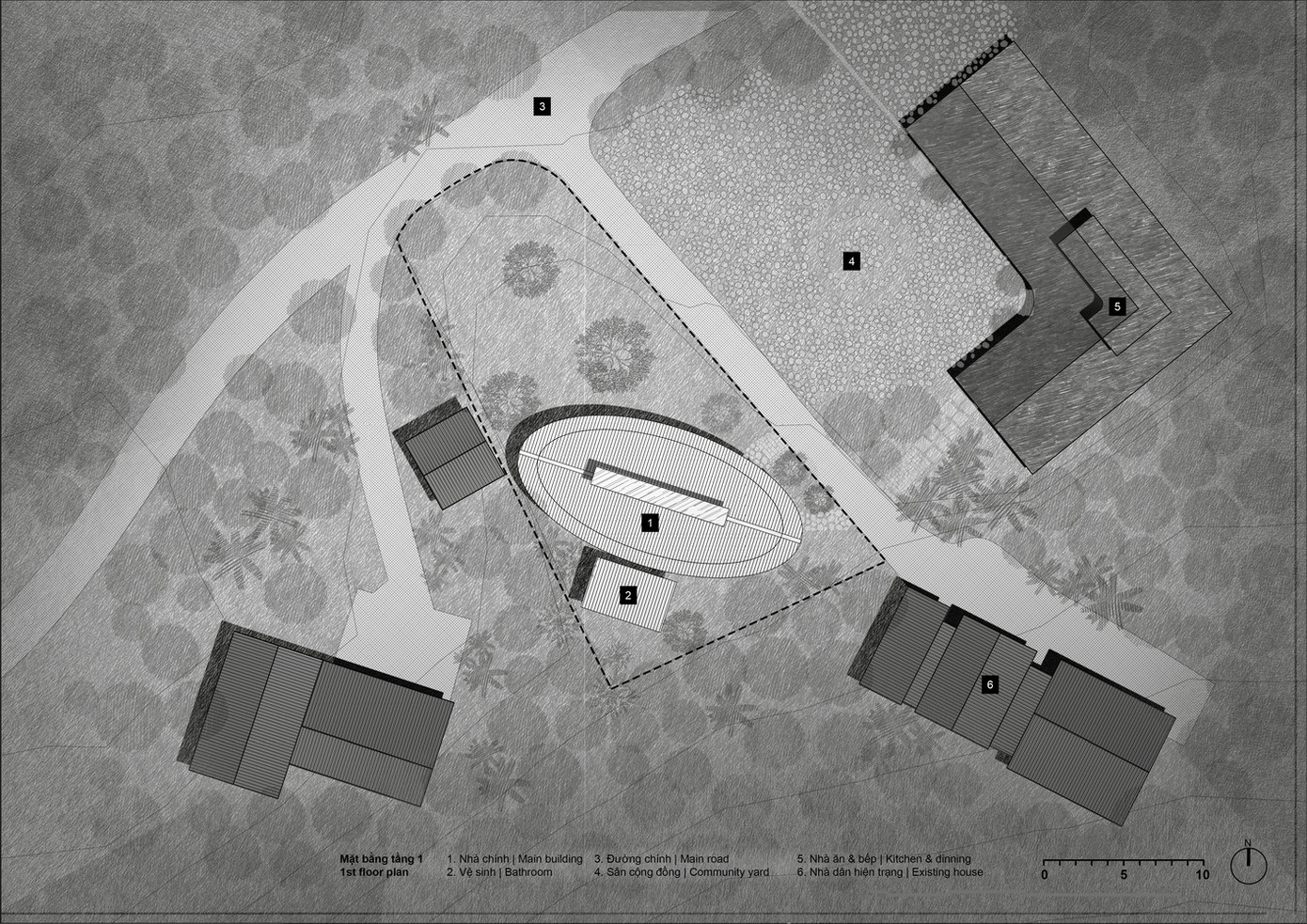 Căn nhà như một đình làng, nơi gặp gỡ của người dân cũng như du khách đến đây.