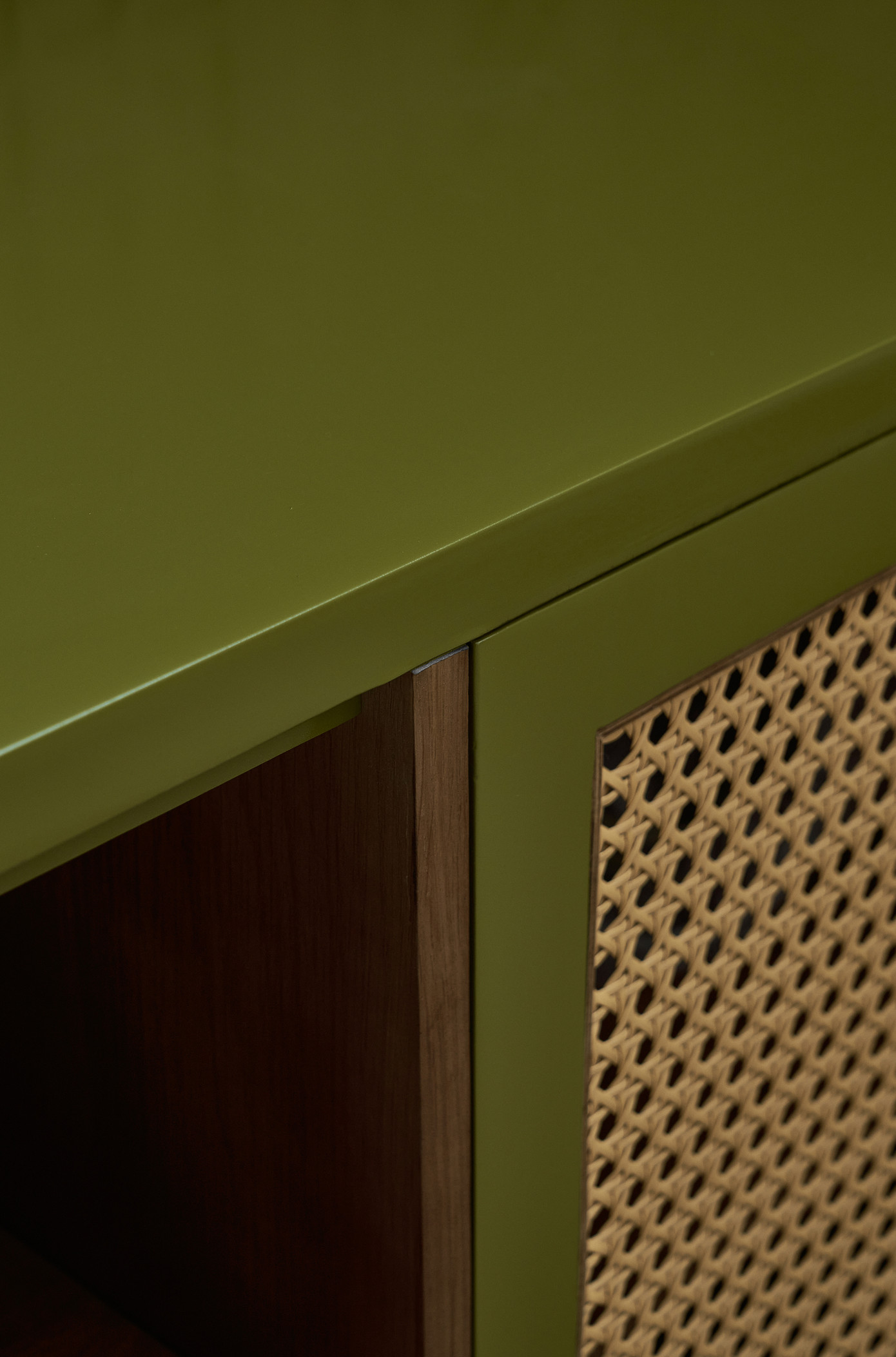 Bên cạnh gỗ nâu, gỗ màu xanh lục đậm cũng được sử dụng để làm nổi bật nội thất. Bên cạnh gỗ nâu, gỗ màu xanh lục đậm cũng được sử dụng để làm nổi bật nội thất.