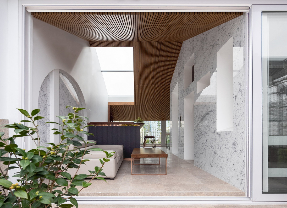 Không gian mang thiết kế mở, hòa hợp với thiên nhiên.