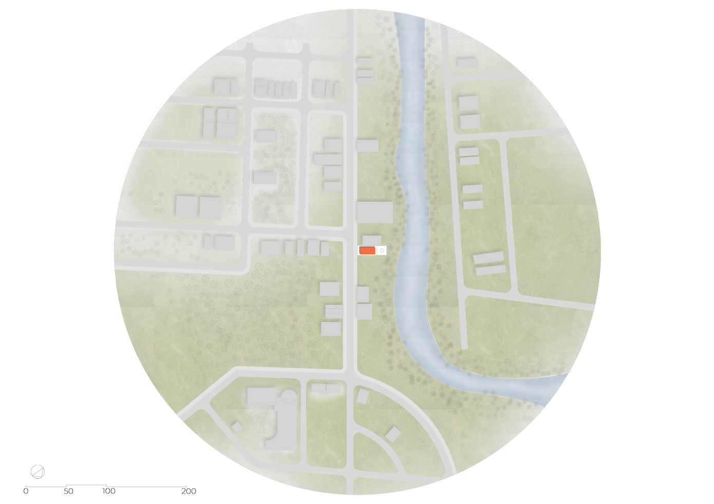 Vị trí ngôi nhà trong khu dân cư Phú Xuân.