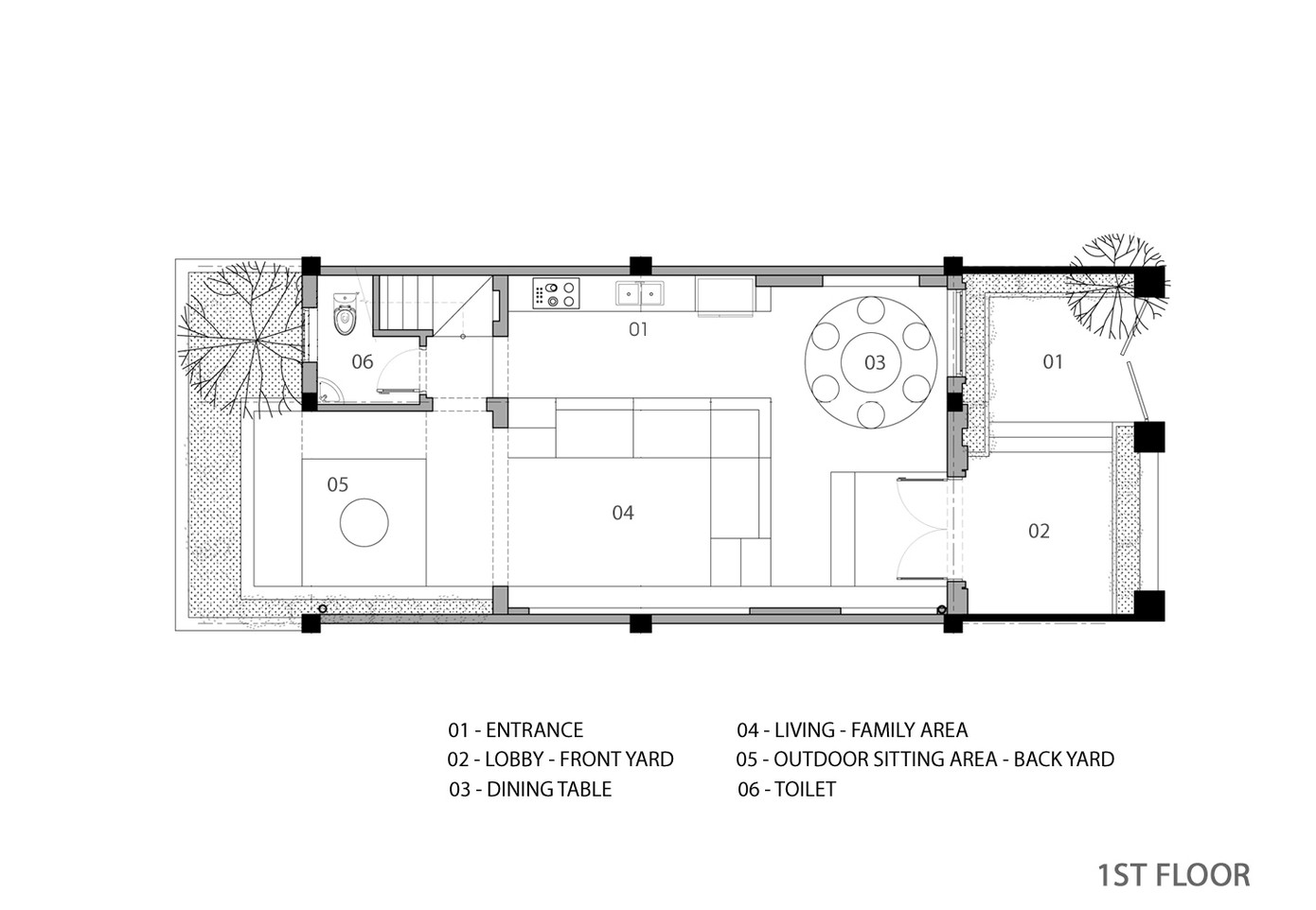 Mặt bằng tầng 1 ngôi nhà. Mặt bằng tầng 1 ngôi nhà.