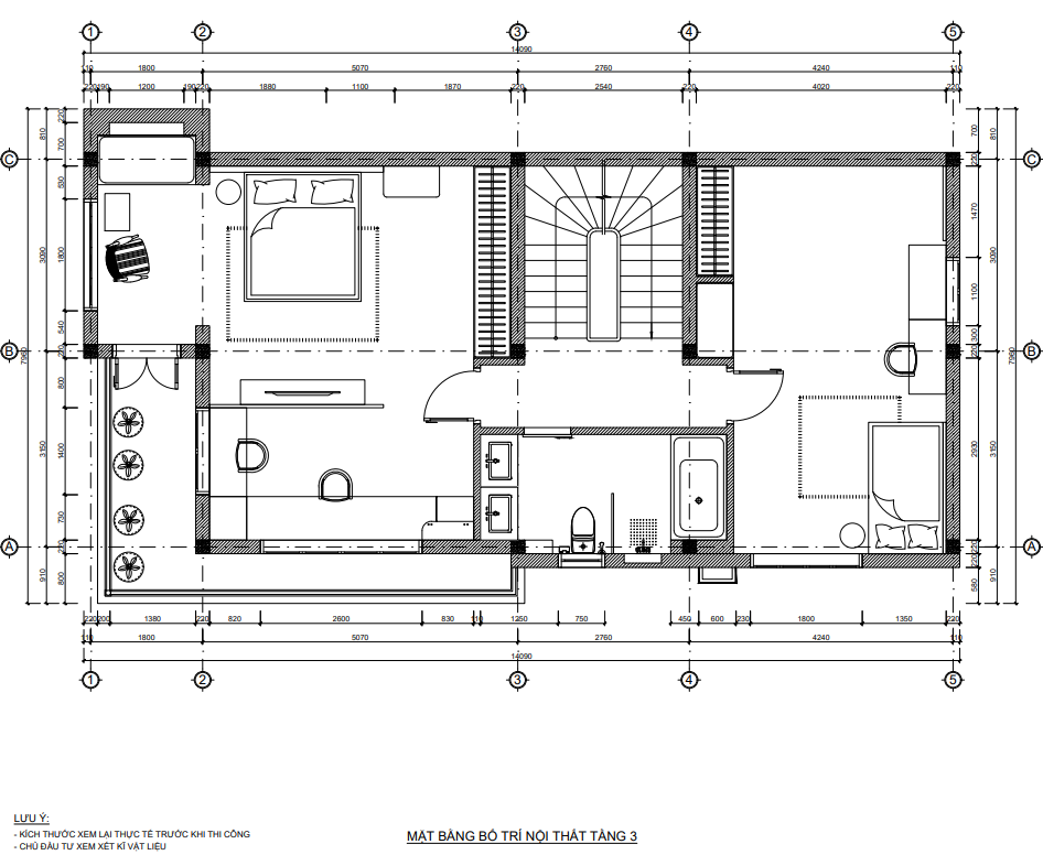 Mặt bằng tầng 3 ngôi nhà. Mặt bằng tầng 3 ngôi nhà.