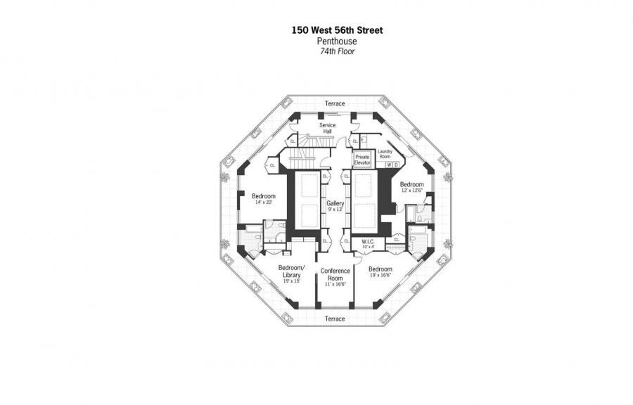 Muốn sở hữu penthouse sang trọng này, người mua phải đặt trước ít nhất 10% giá trị, tương đương 10 triệu USD