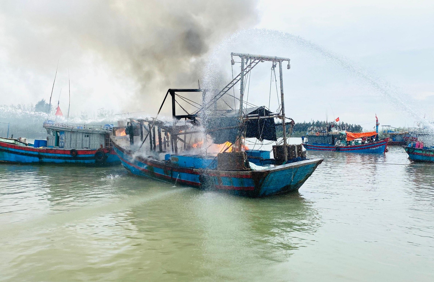 Hiện trường vụ cháy Hiện trường vụ cháy