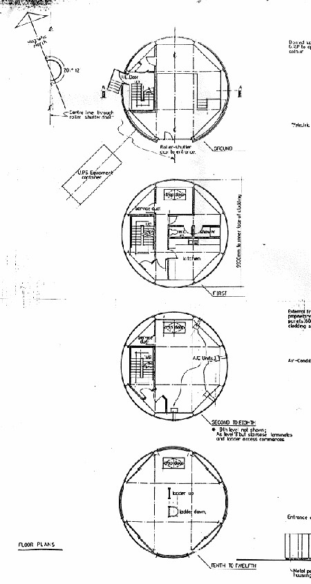 Sơ đồ thiết kế tòa nhà để hoạt động tình báo