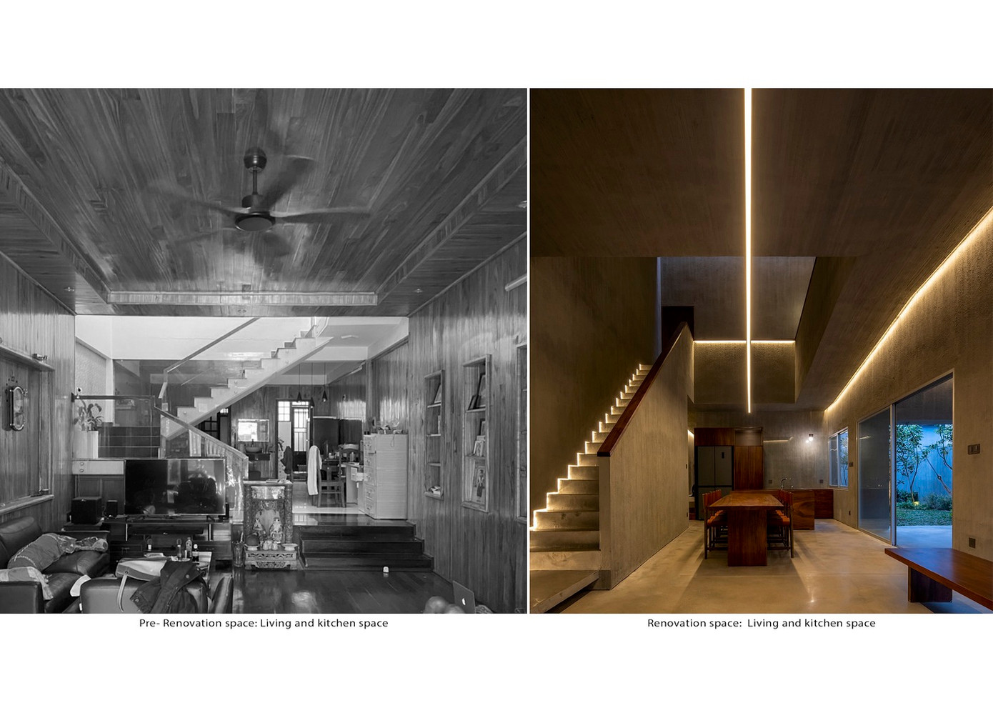 Sau khi mua mảnh đất liền kề, có diện tích như nhà cũ, gia chủ đã cải tạo thành không gian sinh hoạt cho gia đình 5 thành viên gồm vợ chồng và 3 con nhỏ.