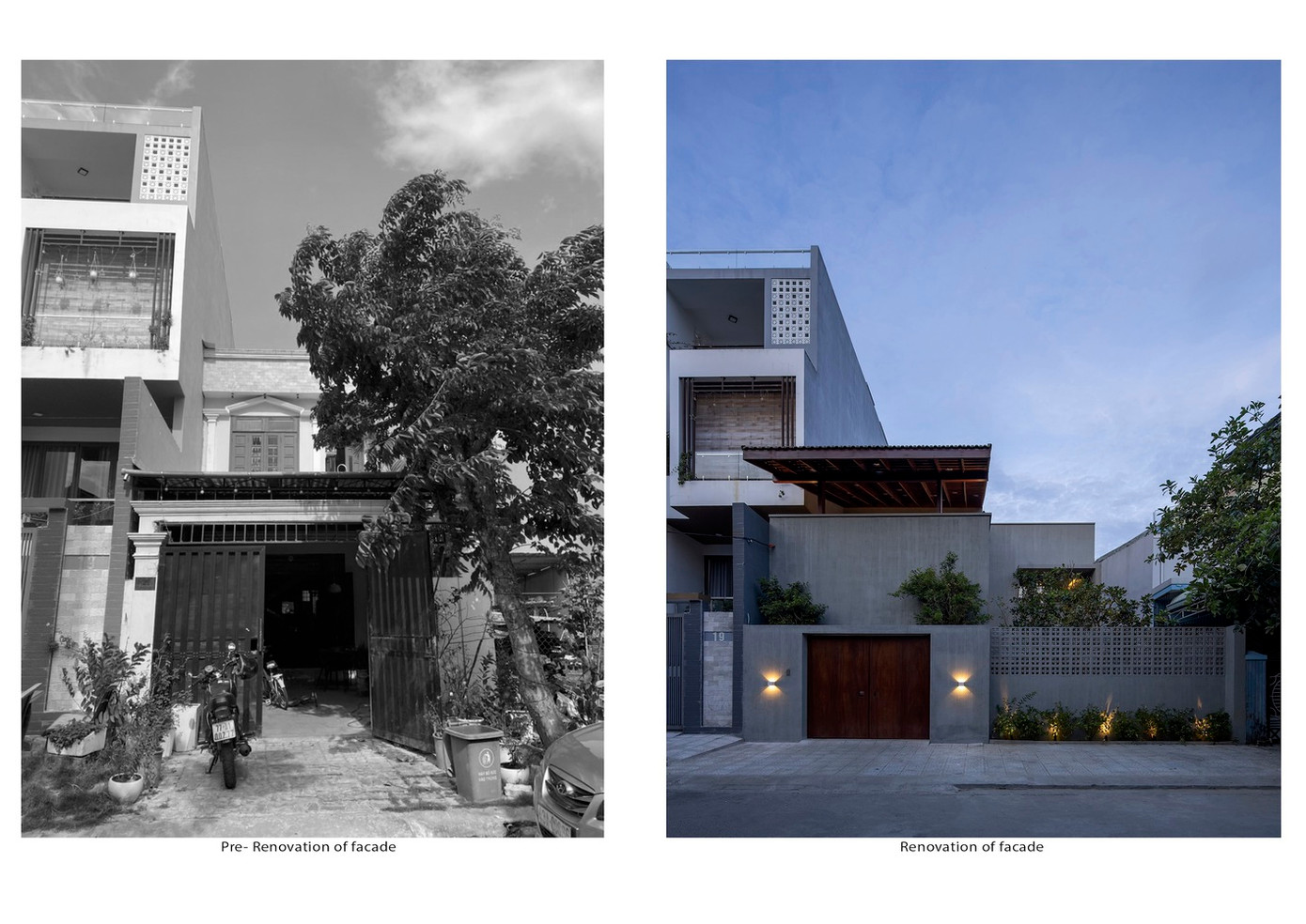 Sau khi mua mảnh đất liền kề, có diện tích như nhà cũ, gia chủ đã cải tạo thành không gian sinh hoạt cho gia đình 5 thành viên gồm vợ chồng và 3 con nhỏ.