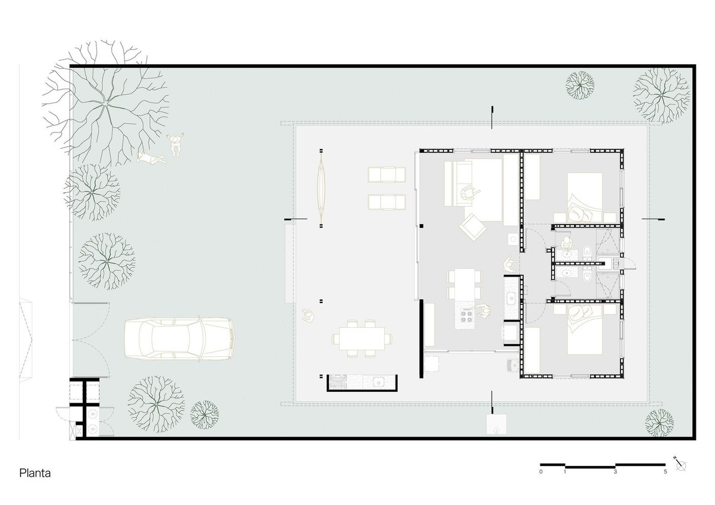 Trên cơ sở nền bê tông, mặt bằng được tổ chức thành 9 hình chữ nhật có kích thước 3 x 4m. Trên cơ sở nền bê tông, mặt bằng được tổ chức thành 9 hình chữ nhật có kích thước 3 x 4m.