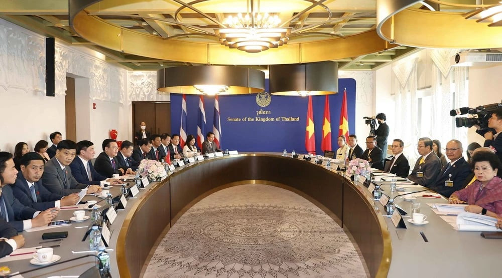 Quang cảnh cuộc hội đàm. (Ảnh: Doãn Tấn/TTXVN)