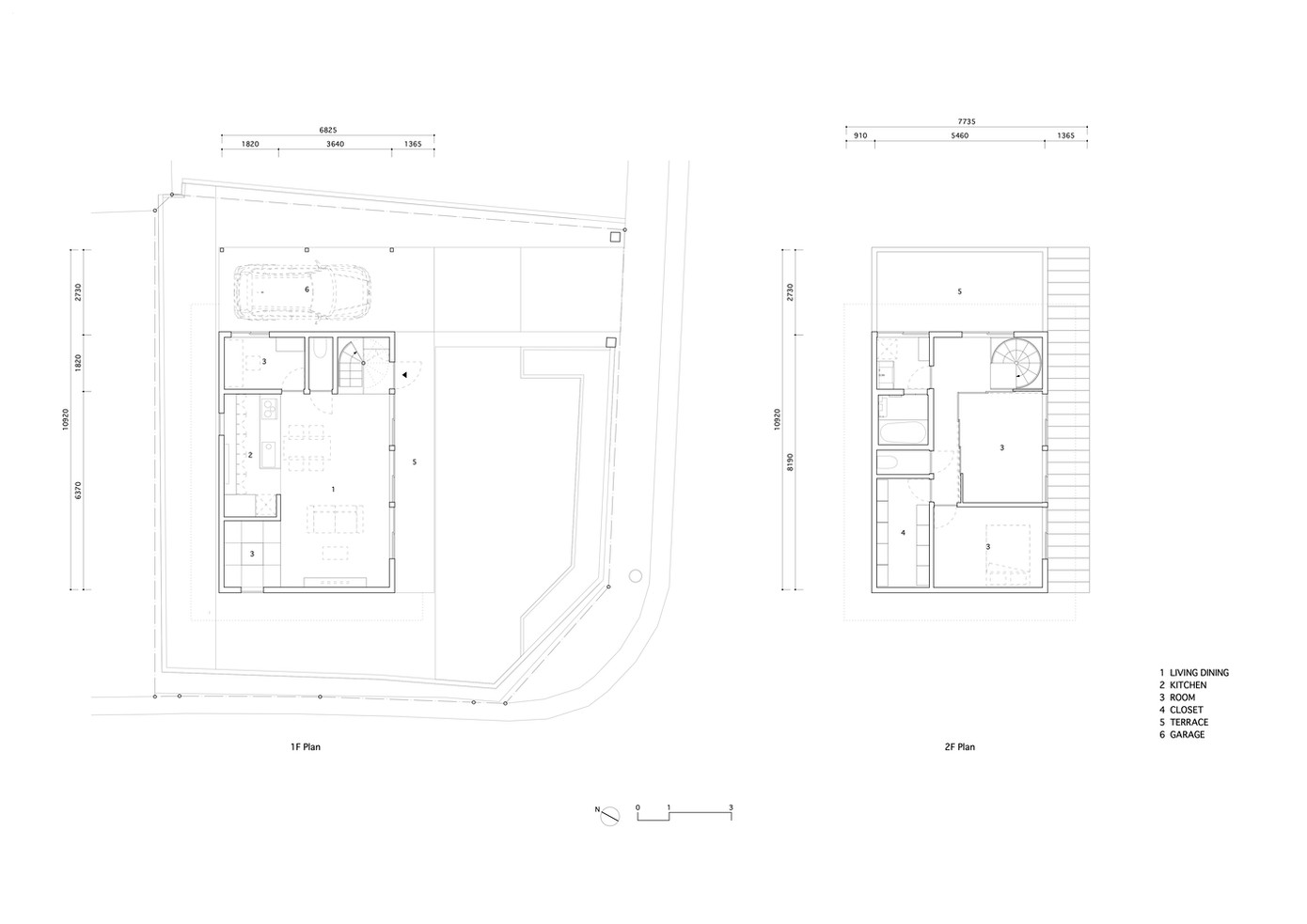 Sân vườn của ngôi nhà nằm ở hướng Nam trong khi gara để xe ở hướng Đông.