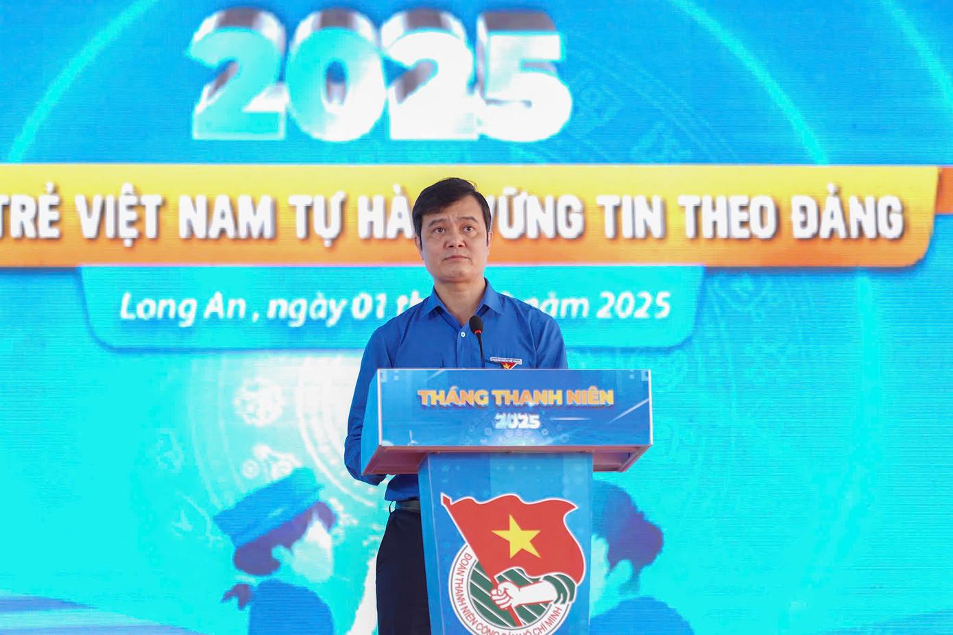 Anh Bùi Quang Huy - Bí thư thứ nhất Trung ương Đoàn phát biểu. Ảnh: Phạm Nguyễn Anh Bùi Quang Huy - Bí thư thứ nhất Trung ương Đoàn phát biểu. Ảnh: Phạm Nguyễn