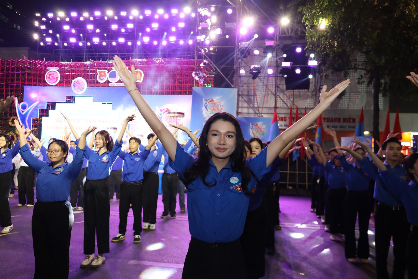 Tiết mục đồng diễn tại lễ khai mạc Youth Fest 2025.
